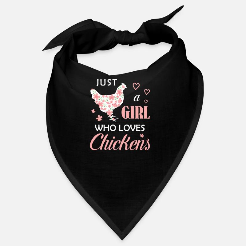 Nur ein Mädchen, das Hühner Huhn Blumen weit liebt Bandana