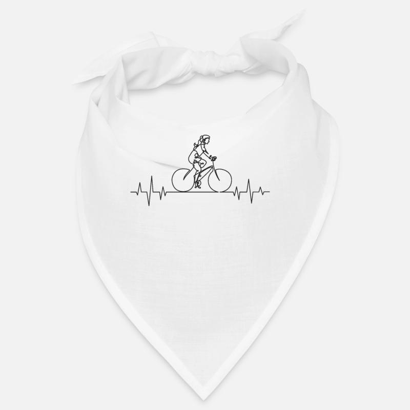 Battement de coeur de vélo - Bandana - blanc