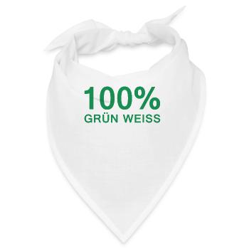 100 PROZENT GRÜN WEISS - Bandana - Weiß - Vorne