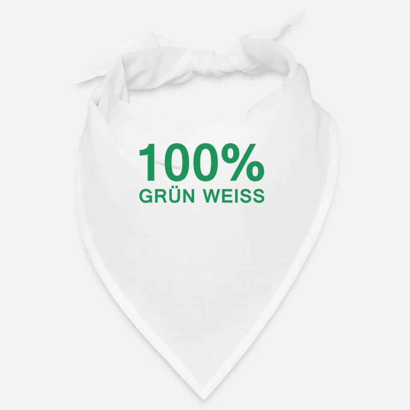 100 POUR CENT VERT BLANC Bandana