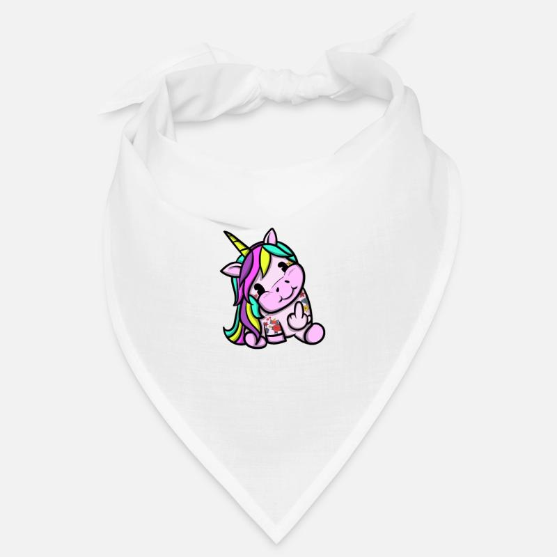 Einhorn Glitzer Aggressiv - Bandana - Weiß
