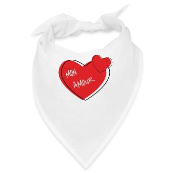 Mon amour - Bandana - Weiß - Vorne