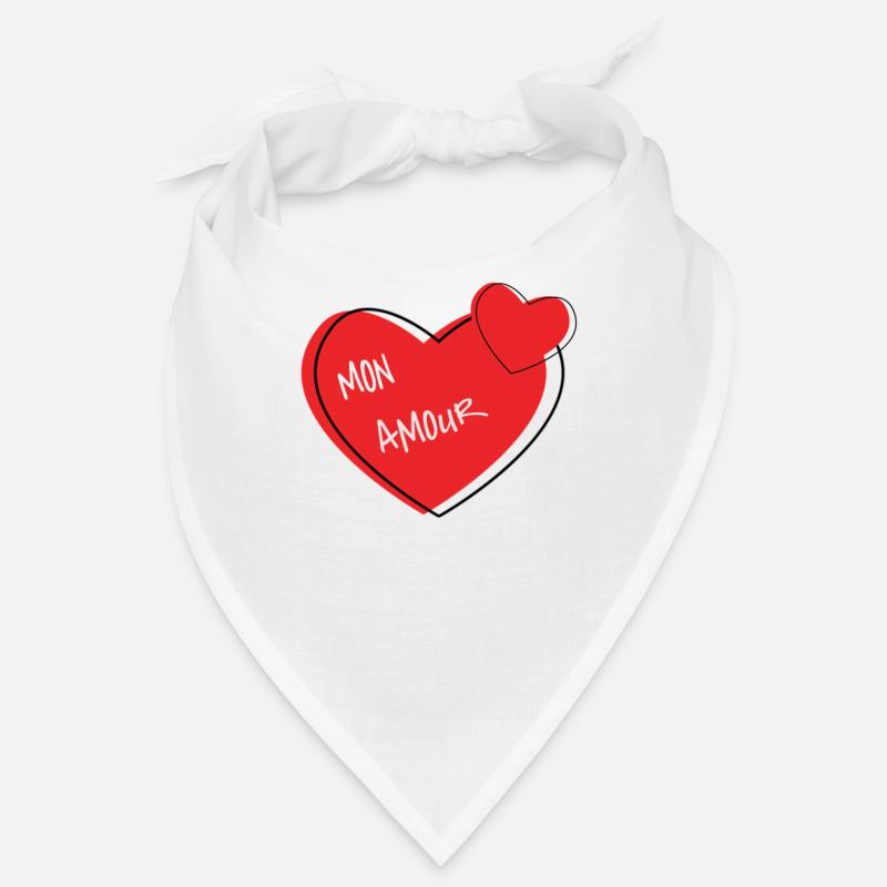 Mon amour - Bandana - blanc