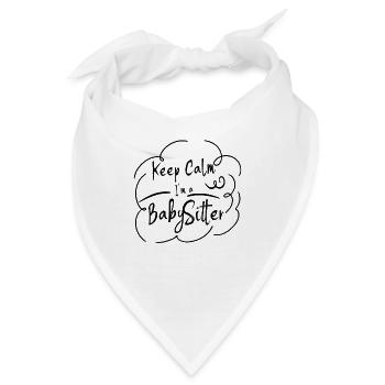 Team Babysitten Babysitting Fläschchen Babysitter - Bandana - Weiß - Vorne