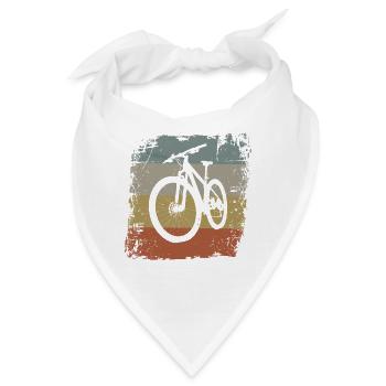 Mountenbike Vintage Fahrrad Rennrad Fahrradfahrer - Bandana - Weiß - Vorne