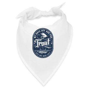 Fliegenfischer Flugangler Fliegenfischen Geschenk - Bandana - Weiß - Vorne