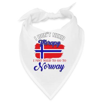 Norwegen, Reiseziel, Troll - Bandana - Weiß - Vorne
