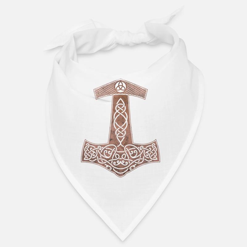 Marteau de Thor Mjölnir cadeau Viking en cuivre Bandana