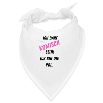 PDL Pflegedienstleitung Geschenk Witzig Komisch - Bandana - Weiß - Vorne