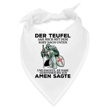 Tempelritter Grafik Templer Teufel Tempel Ritter - Bandana - Weiß - Vorne