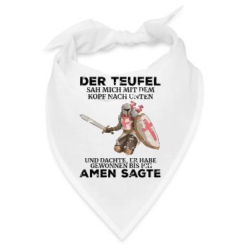Tempelritter Grafik Templer Tempel Ritter Teufel - Bandana - Weiß - Vorne