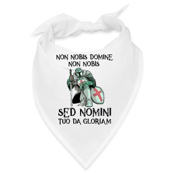 Tempelritter Grafik Zitat Templer Tempel Ritter - Bandana - Weiß - Vorne