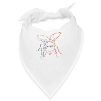 Biene - Bandana - Weiß - Vorne