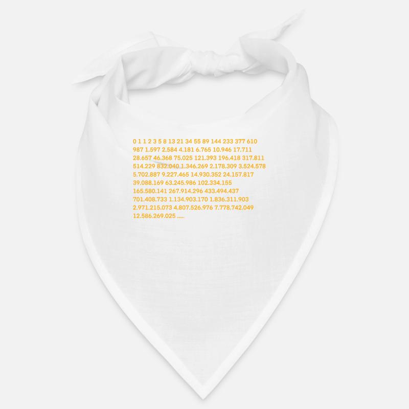 Fibonacci formula number sequence - Bandana - white