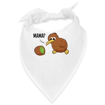 Kiwi Vogel Kiwi Frucht Mama Kiwi - Bandana - Weiß - Vorne