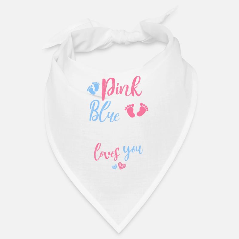 Rose ou bleu Grand-mère vous aime cadeau de douche de bébé Bandana