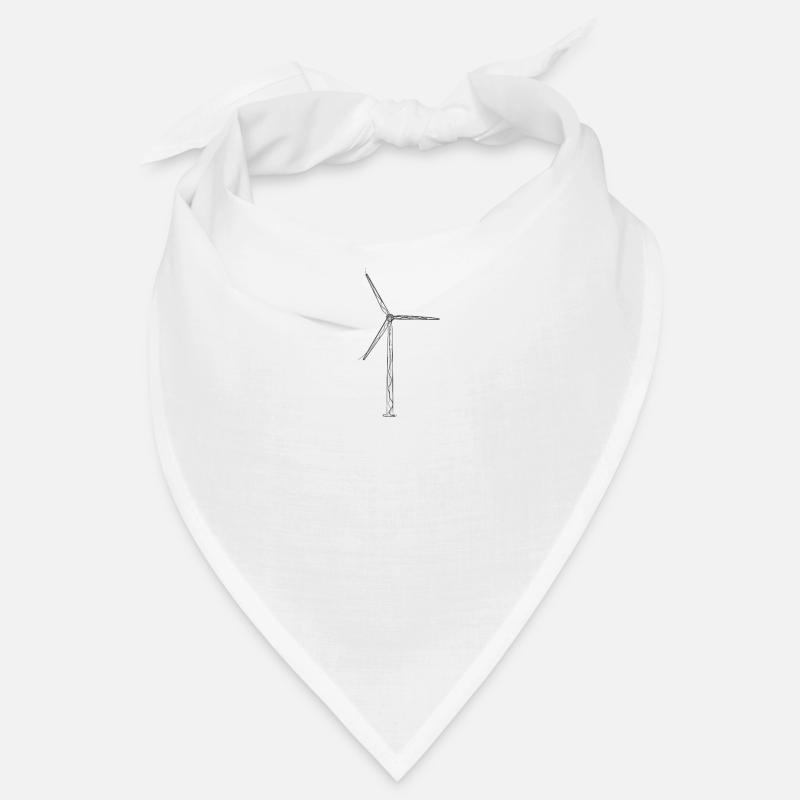 Windkraft Windrad - one line drawing Bandana