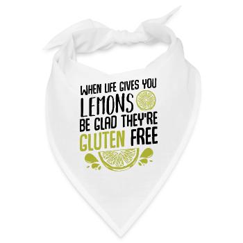 Glutenfrei Zitronen Limetten Grafik - Bandana - Weiß - Vorne