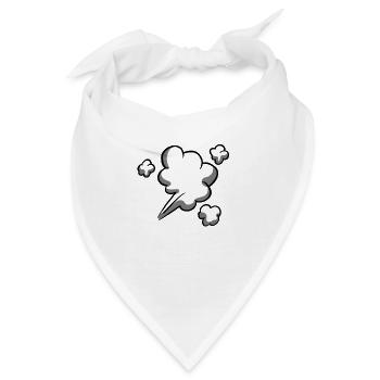 Der Furz - Cartoon Wolke - Bandana - Weiß - Vorne