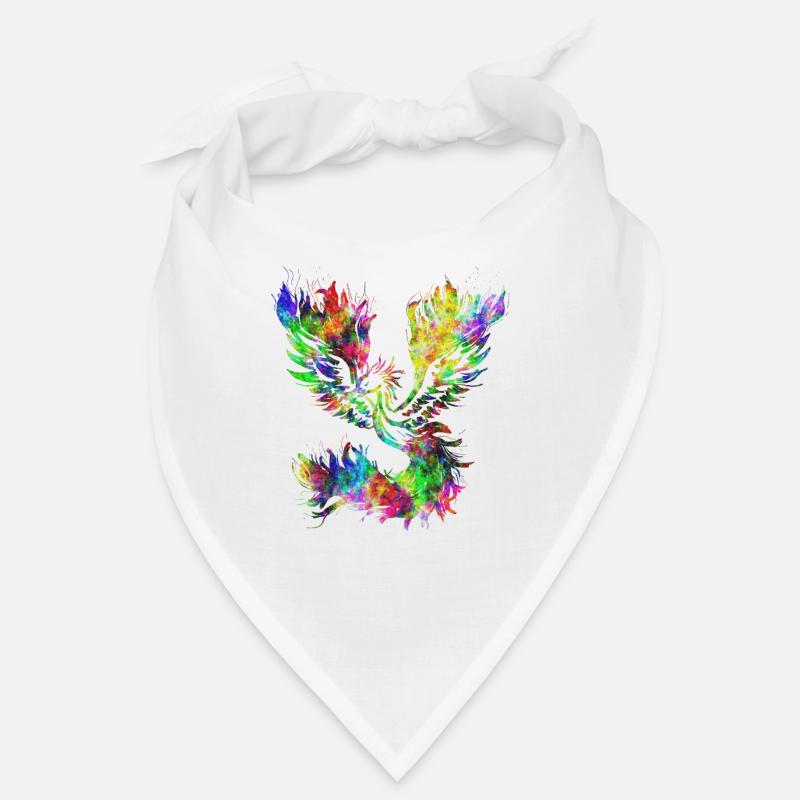 Psychedelischer Phönix - Bandana - Weiß