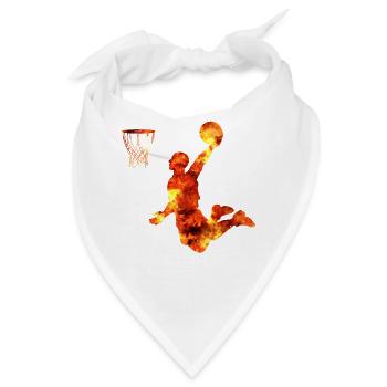 Basketball Dunking Geschenk Basketballspieler - Bandana - Weiß - Vorne