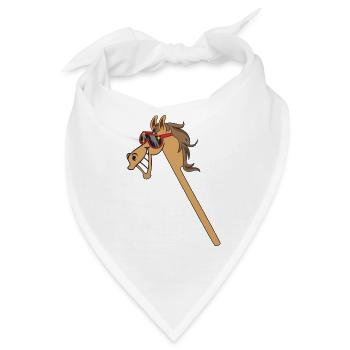 Hobby Horse Hobby Horsing lustig - Bandana - Weiß - Vorne