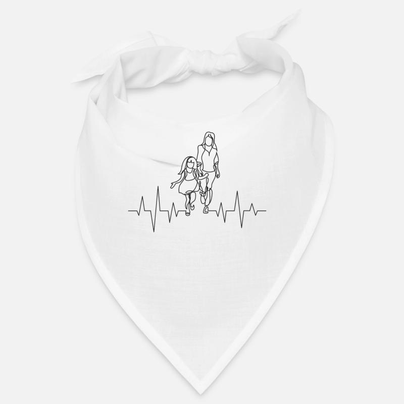Mutter und Tochter Herzschlag Bandana