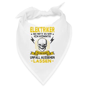 Elektriker - Bandana - Weiß - Vorne