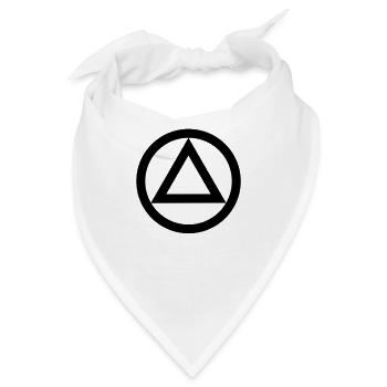 Anonyme Alkoholiker Symbol Logo AA NA Anti Alkohol - Bandana - Weiß - Vorne