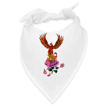 Phoenix - Feuer Phoenix - Brennender Phoenix - Bandana - Weiß - Vorne