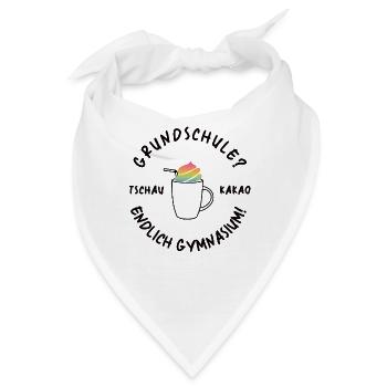 Grundschule Endlich Gymnasium 5. Klasse Geschenk - Bandana - Weiß - Vorne