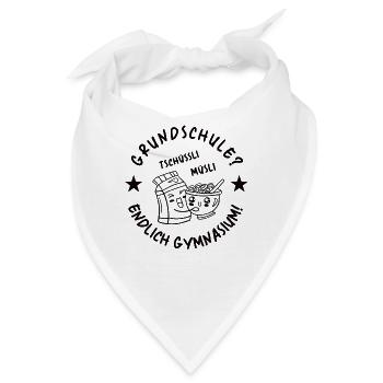 Grundschule Endlilich Gymnasium 5. Klasse Geschenk - Bandana - Weiß - Vorne