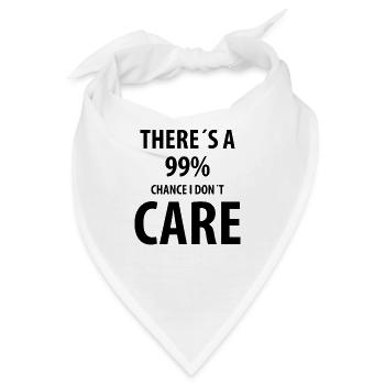 Es gibt eine 99% ige Chance, die mir egal ist Lustige Zitate - Bandana - Weiß - Vorne