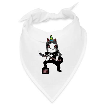 Einhorn Metal Black Metal Extreme Metal - Bandana - Weiß - Vorne