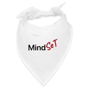 Rotes Handgeschriebenes Set auf schwarzem Hintergrund - Bandana - Weiß - Vorne