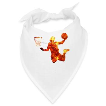 Basketball Dunking Geschenk Basketballspieler - Bandana - Weiß - Vorne