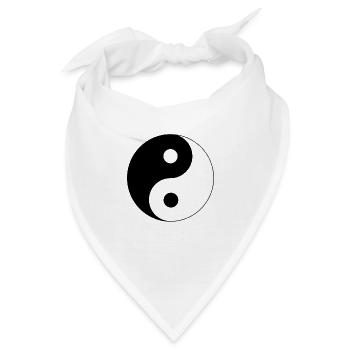 Yin Yang - Bandana - Weiß - Vorne