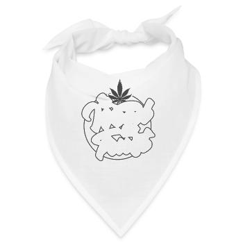 Lustiges Geschenk Cannabis Weed Marijuana Shirt - Bandana - Weiß - Vorne