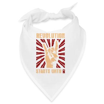 Lustiges Geschenk Revolution Befreiung Revolte Shi - Bandana - Weiß - Vorne