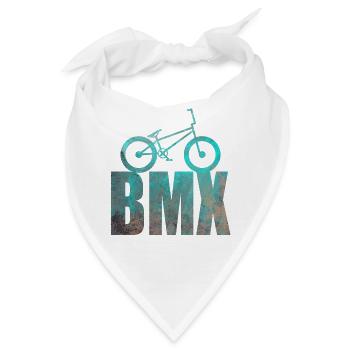 BMX Bike Sport Retro Design Geschenkidee - Bandana - Weiß - Vorne