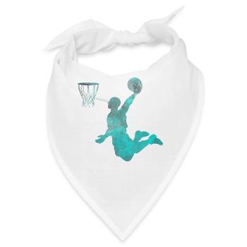 Basketball Dunking Geschenk Basketballspieler - Bandana - Weiß - Vorne