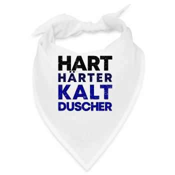 Kaltduscher Hart Männlich Kalt Duschen Geschenk - Bandana - Weiß - Vorne