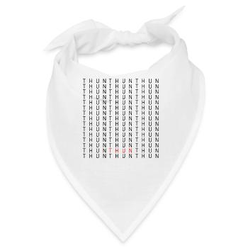 Thun Rote Typo auf Schwarz - Bandana - Weiß - Vorne
