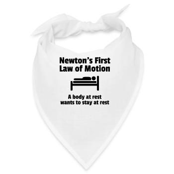 Newtons erstes Bewegungsgesetz - Für Schlafliebhaber - Bandana - Weiß - Vorne