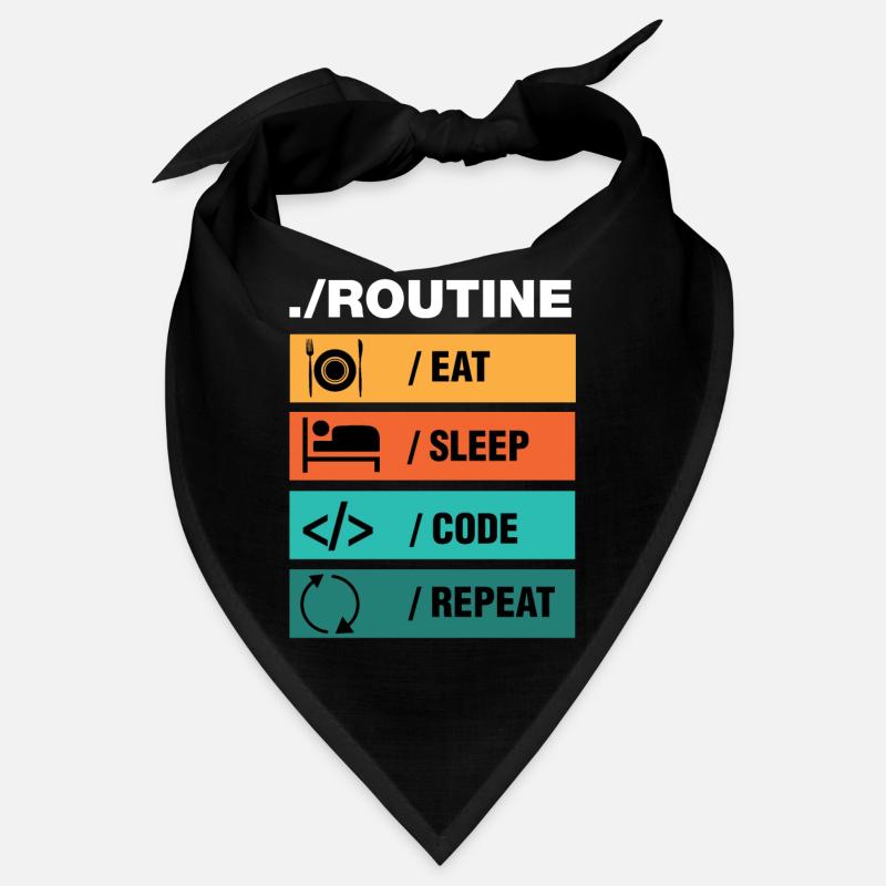 Eat Sleep Code Repeat Programmierer Bandana