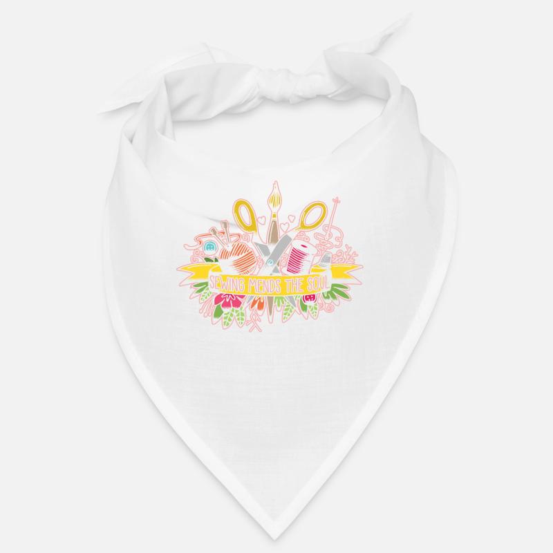 Patches de couture la citation de métier de passe-temps d'âme - Bandana - blanc