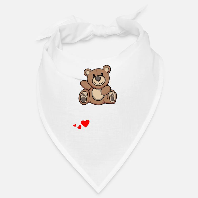 Bärchen Teddybär Bär Valentinstag Geschenk - Bandana - Weiß