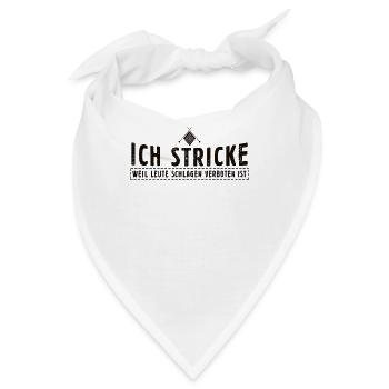 Stricken - Bandana - Weiß - Vorne