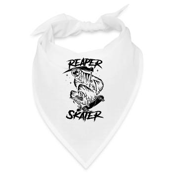 Skater Sensenmann - Bandana - Weiß - Vorne
