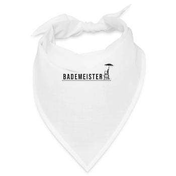 Bademeister Poolboy Freibad Schwimmbad Baden - Bandana - Weiß - Vorne